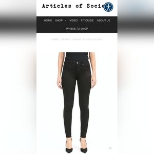 Articles of Society Black Skinny Jeans (Sarah - Classic Black)